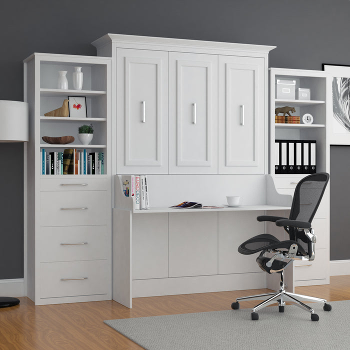 Alegra Full Wall Bed with Desk and 2 Storage Towers