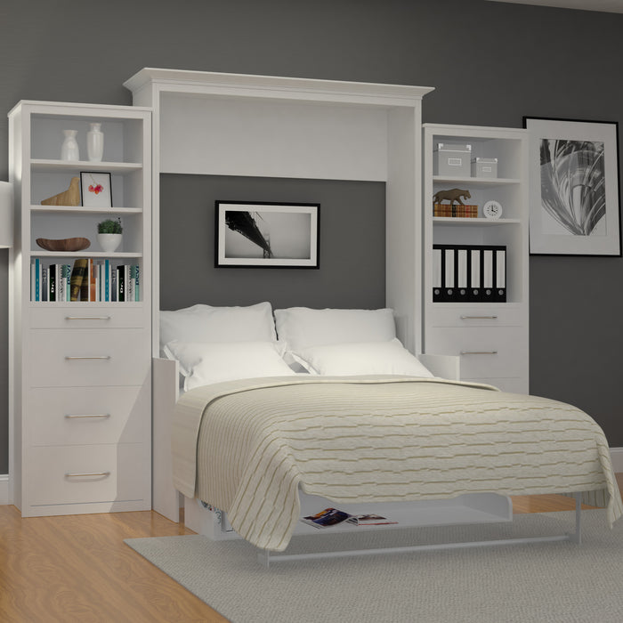 Alegra Full Wall Bed with Desk and 2 Storage Towers